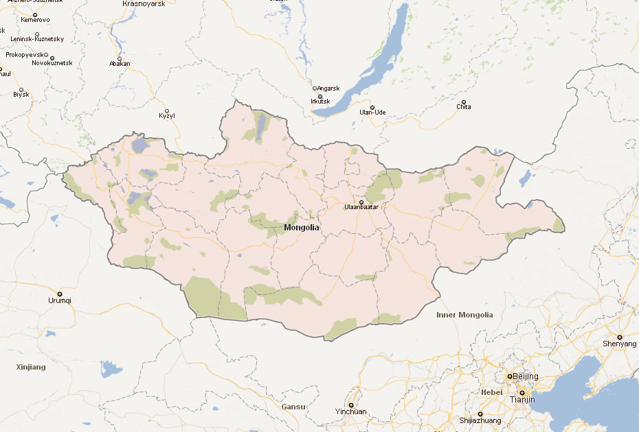 carte du mongolie